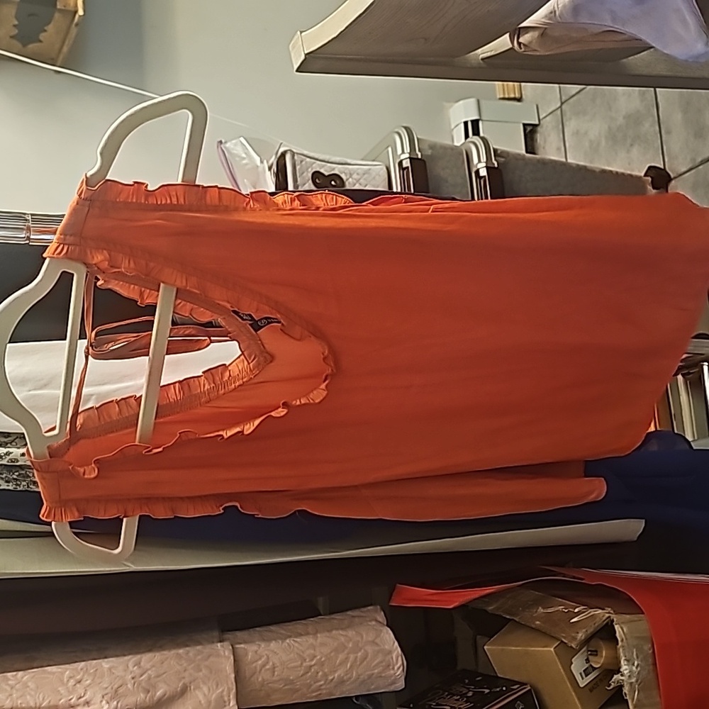 Versona orange tank blouse